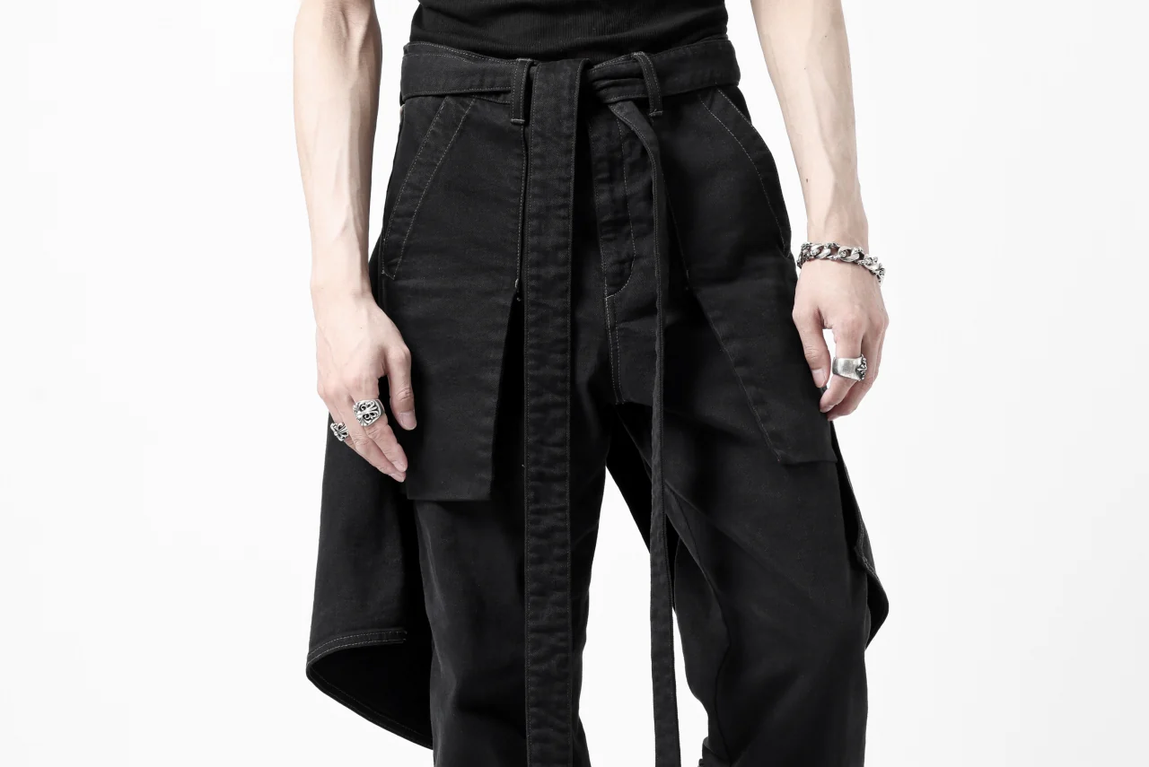 N/07 SEDITIOUS BONDAGE TROUSERS / BLEACHED BLACK DENIM (BLACK OVER DYED) - Image 71