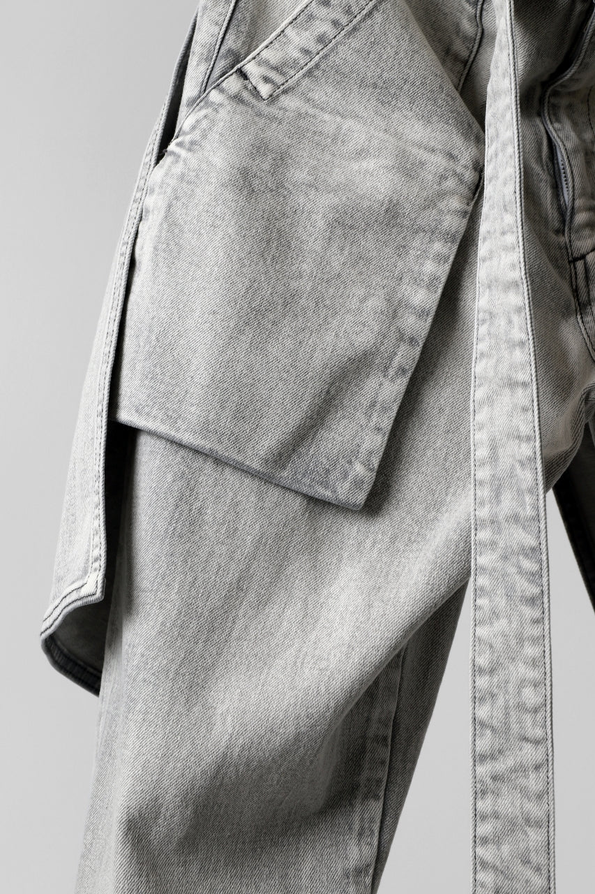 N/07 SEDITIOUS BONDAGE TROUSERS / BLEACHED BLACK DENIM (WHITE ASH) - Image 18