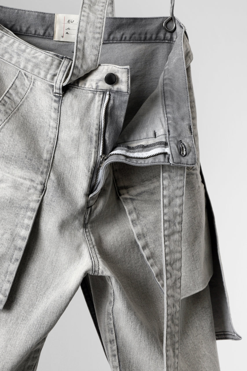 N/07 SEDITIOUS BONDAGE TROUSERS / BLEACHED BLACK DENIM (WHITE ASH) - Image 20