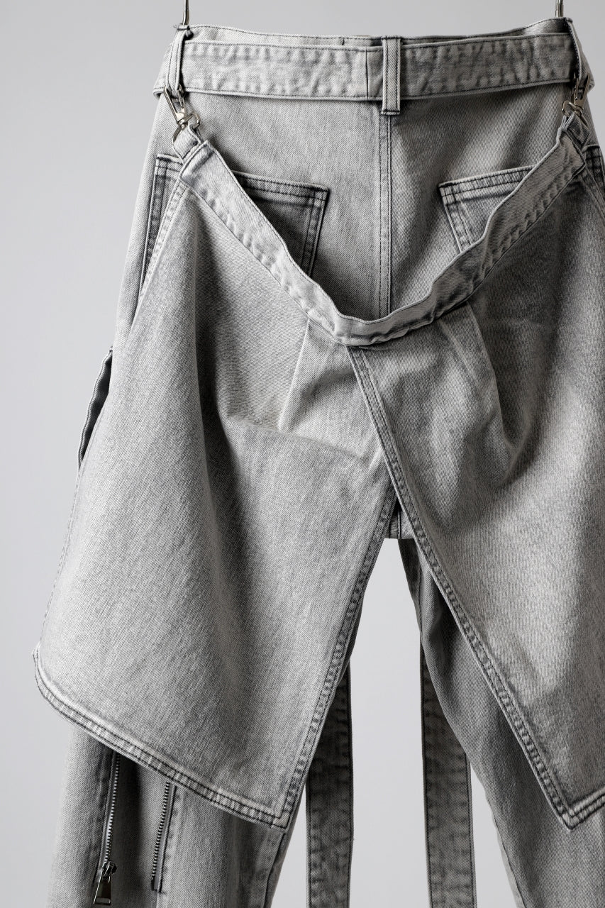 N/07 SEDITIOUS BONDAGE TROUSERS / BLEACHED BLACK DENIM (WHITE ASH) - Image 25