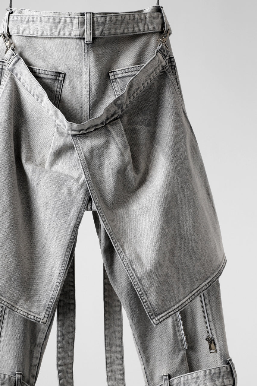 N/07 SEDITIOUS BONDAGE TROUSERS / BLEACHED BLACK DENIM (WHITE ASH) - Image 26