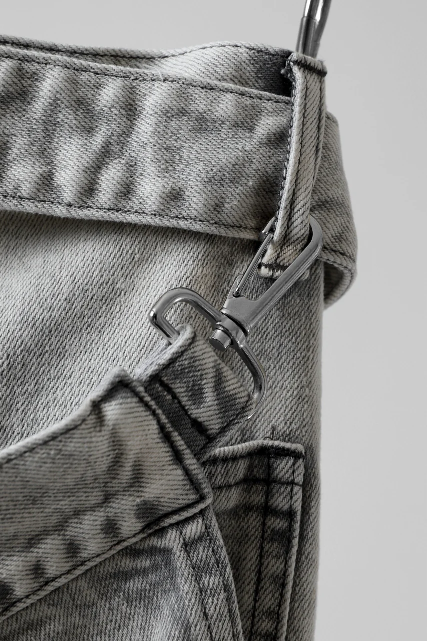 N/07 SEDITIOUS BONDAGE TROUSERS / BLEACHED BLACK DENIM (WHITE ASH) - Image 31