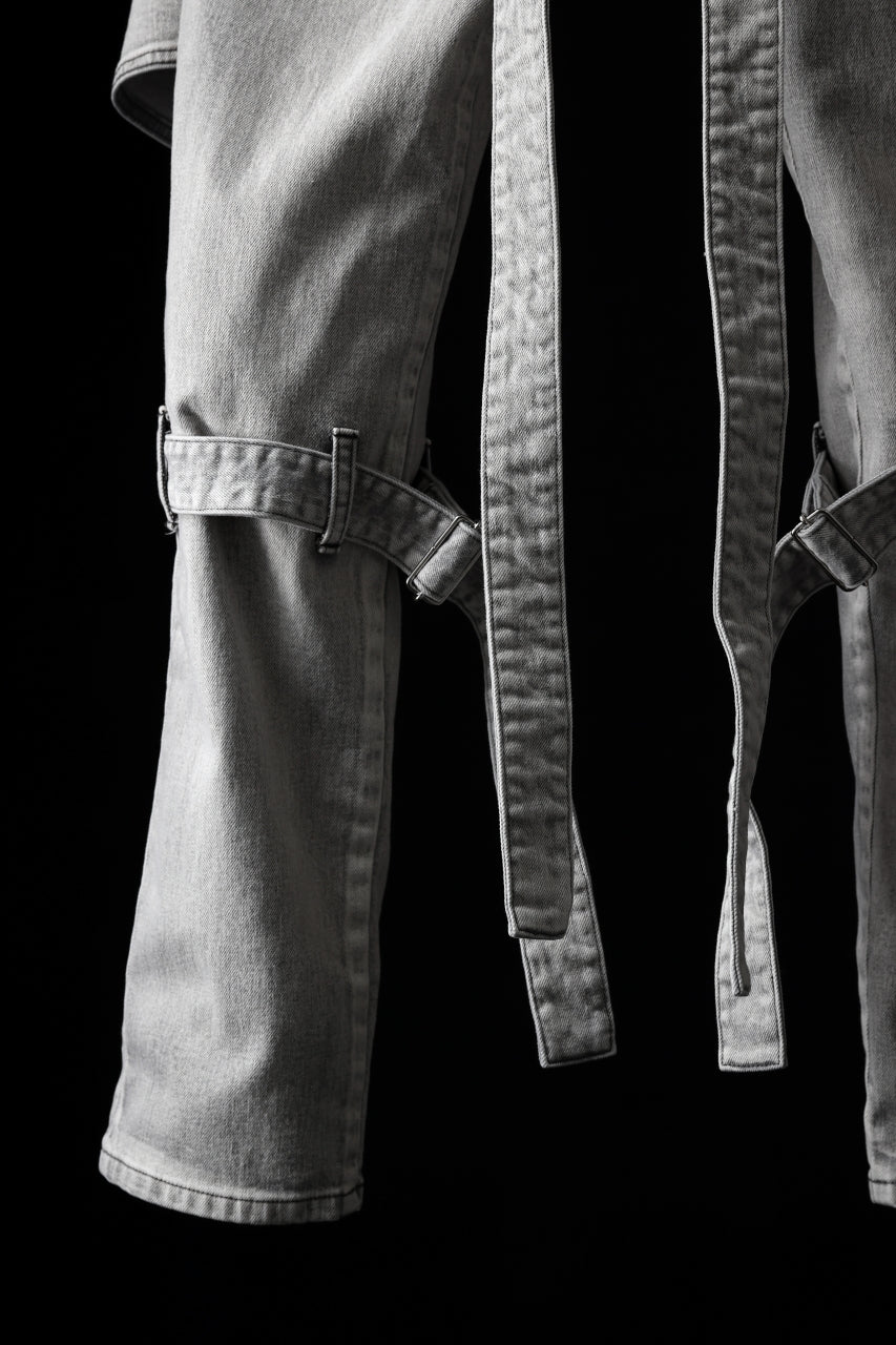 N/07 SEDITIOUS BONDAGE TROUSERS / BLEACHED BLACK DENIM (WHITE ASH) - Image 47