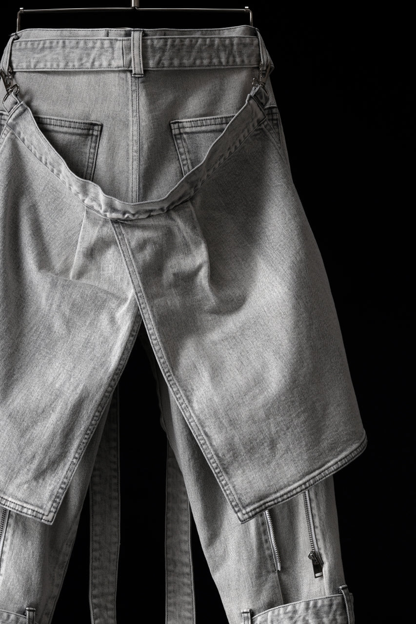 N/07 SEDITIOUS BONDAGE TROUSERS / BLEACHED BLACK DENIM (WHITE ASH) - Image 50