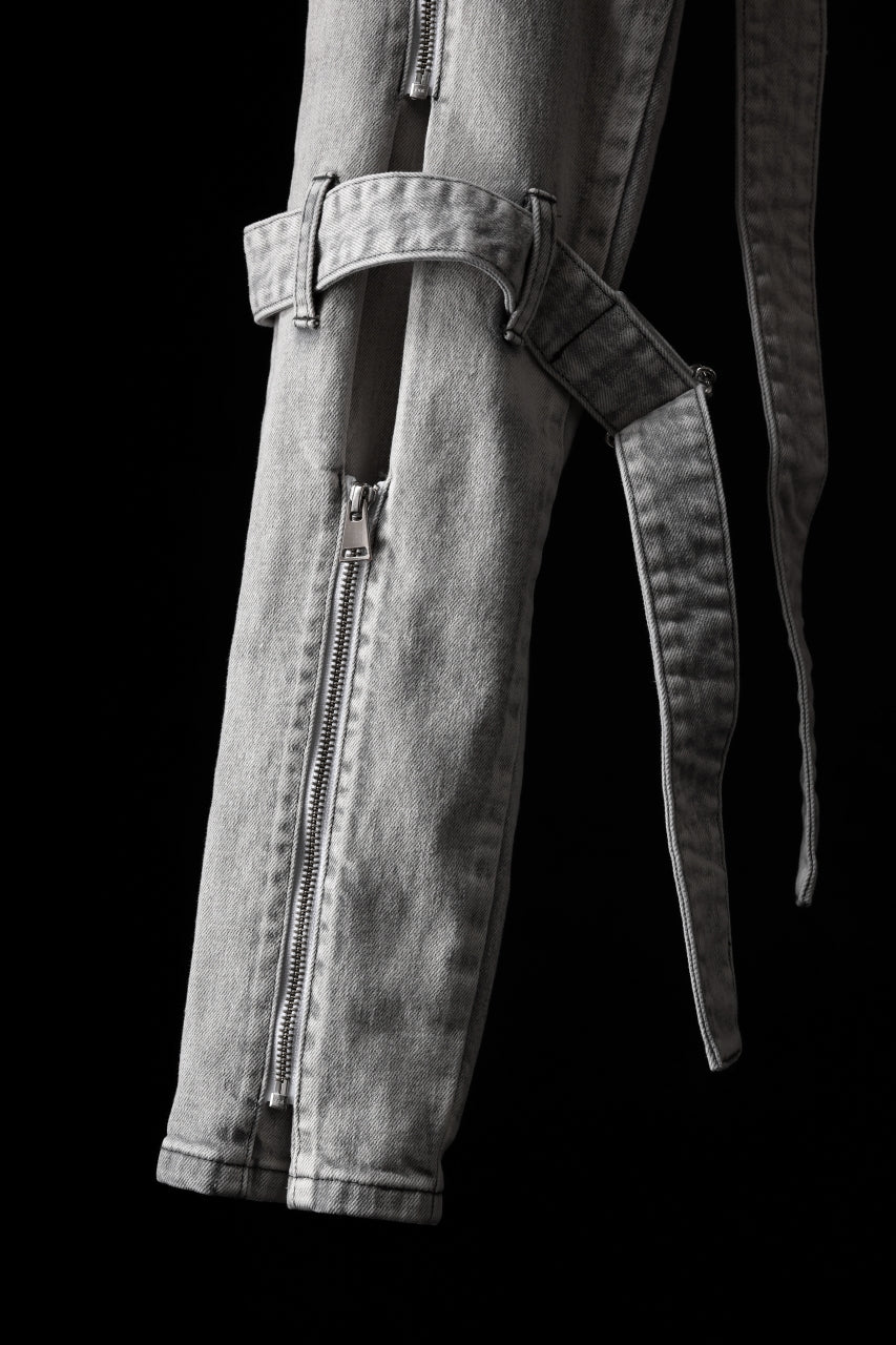 N/07 SEDITIOUS BONDAGE TROUSERS / BLEACHED BLACK DENIM (WHITE ASH) - Image 52