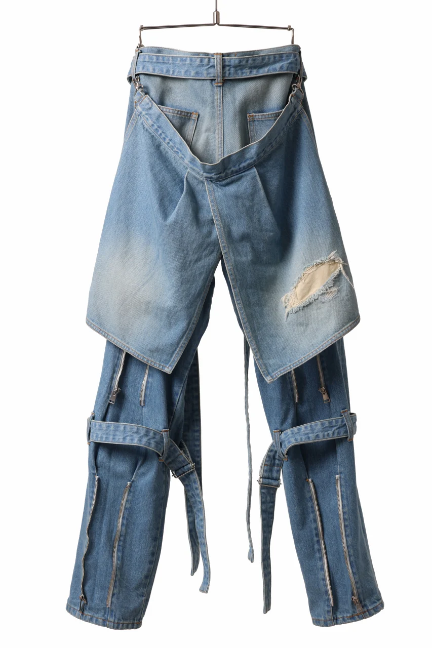 N/07 SEDITIOUS BONDAGE TROUSERS / CRUSHED BLEACH DENIM (INDIGO) - Image 12