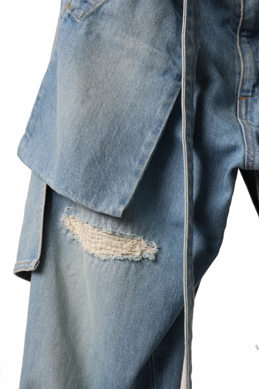 N/07 SEDITIOUS BONDAGE TROUSERS / CRUSHED BLEACH DENIM (INDIGO) - Image 15