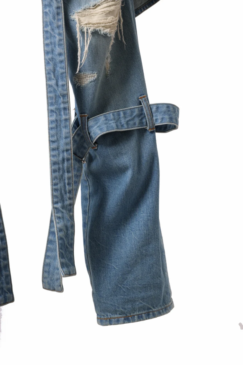 N/07 SEDITIOUS BONDAGE TROUSERS / CRUSHED BLEACH DENIM (INDIGO) - Image 17