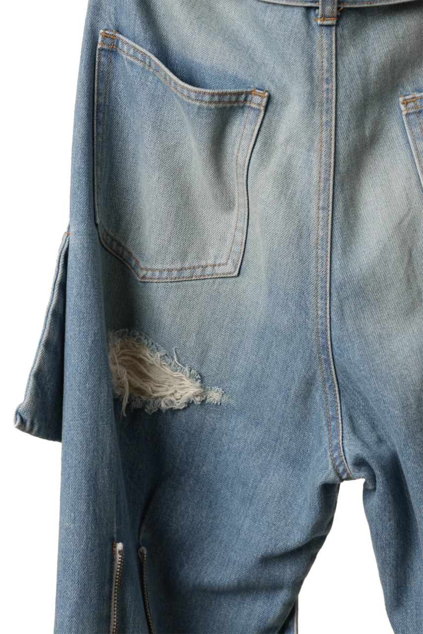 N/07 SEDITIOUS BONDAGE TROUSERS / CRUSHED BLEACH DENIM (INDIGO) - Image 25