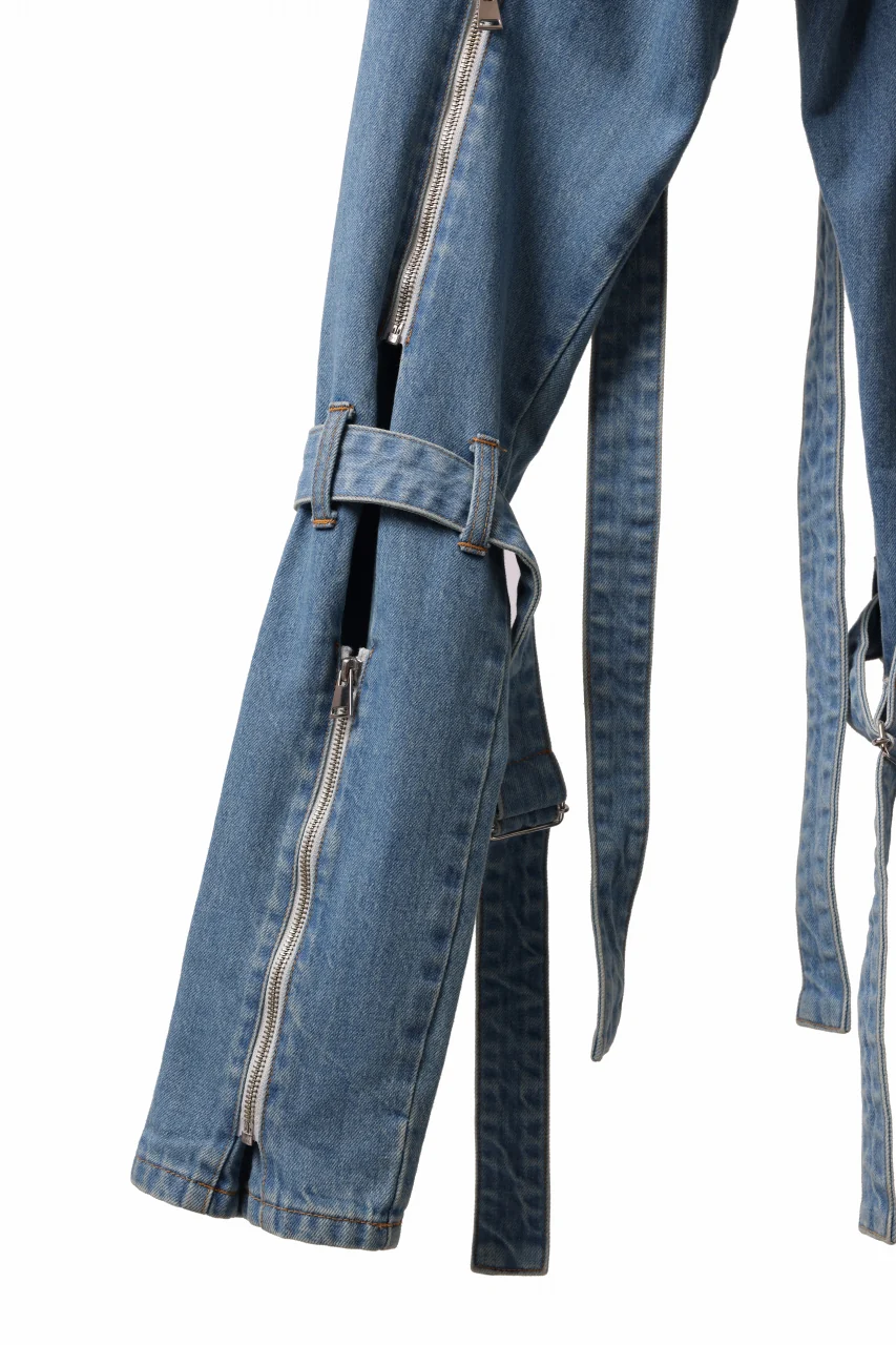 N/07 SEDITIOUS BONDAGE TROUSERS / CRUSHED BLEACH DENIM (INDIGO) - Image 27