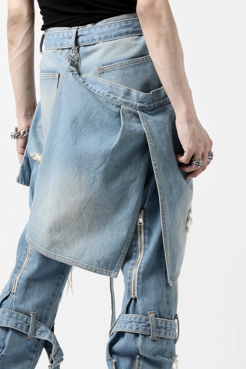 N/07 SEDITIOUS BONDAGE TROUSERS / CRUSHED BLEACH DENIM (INDIGO) - Image 41