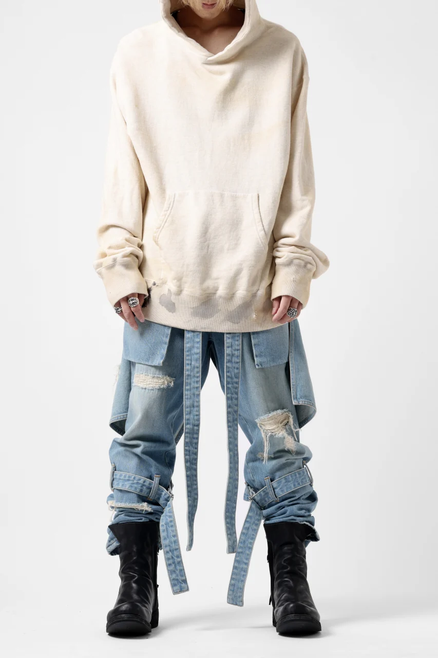 N/07 SEDITIOUS BONDAGE TROUSERS / CRUSHED BLEACH DENIM (INDIGO) - Image 8