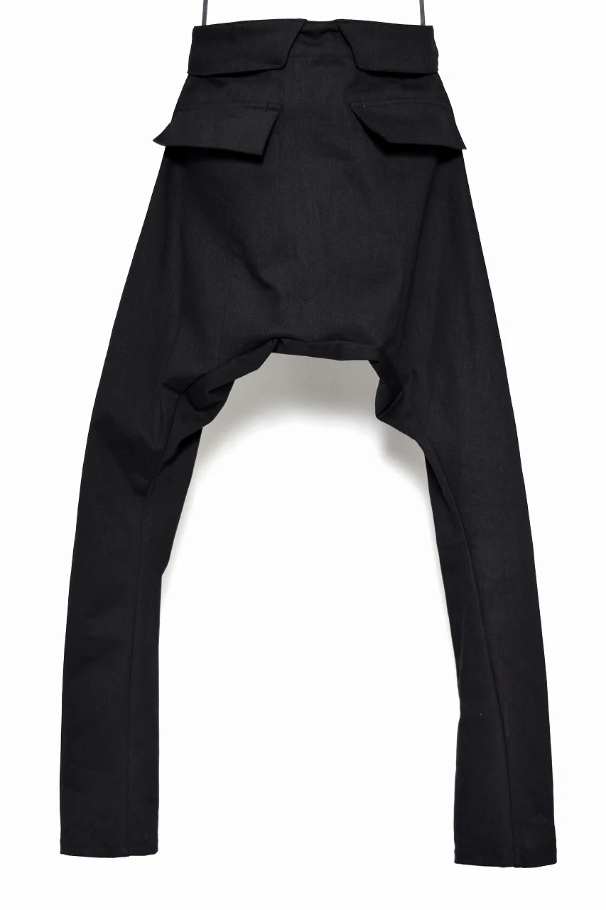 N/07 span-denim stretched sarrouel denim pants (BLACK) - Image 2
