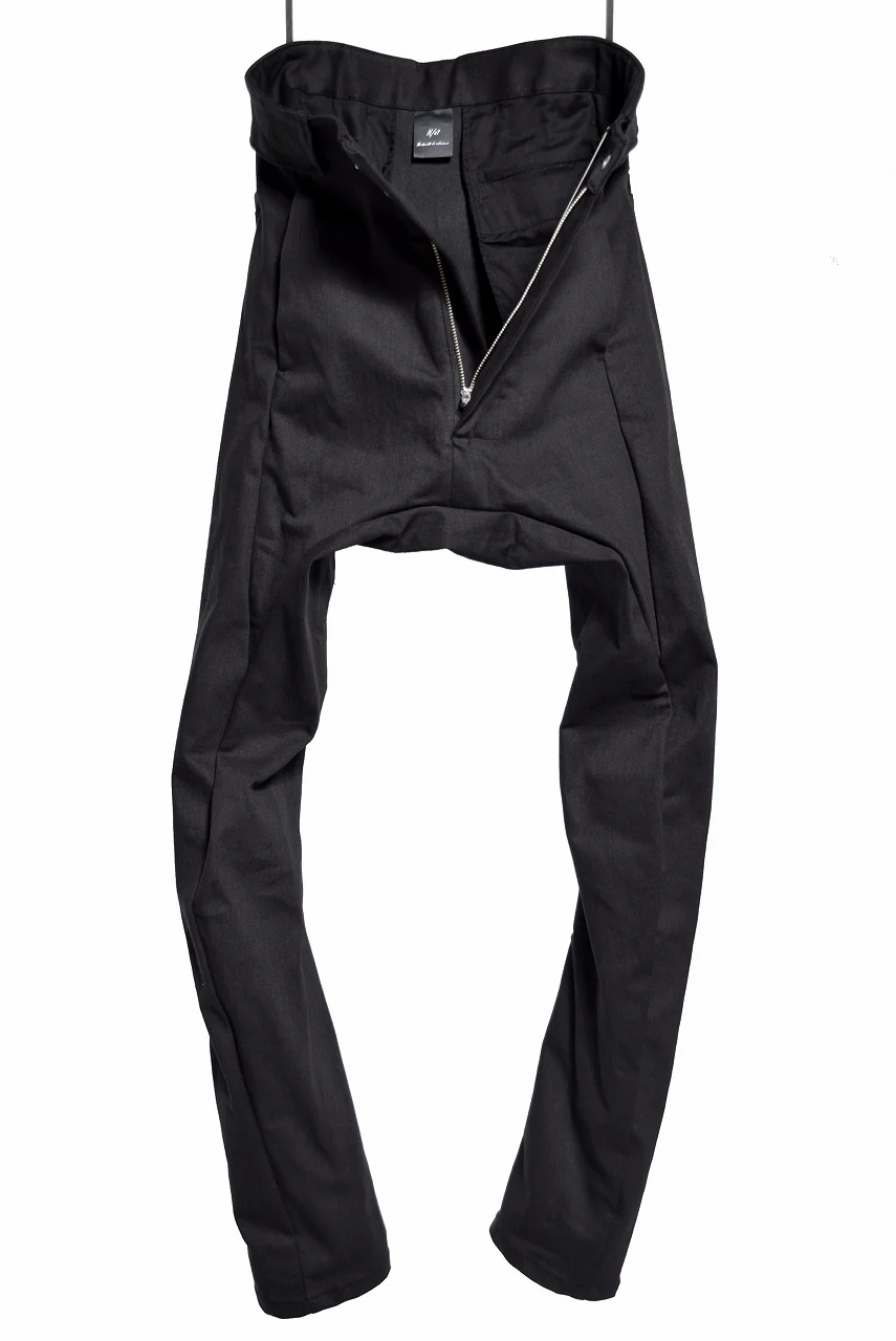 N/07 Spandex-denim stretch dropslim sarrouel pant (BLACK) - Image 3
