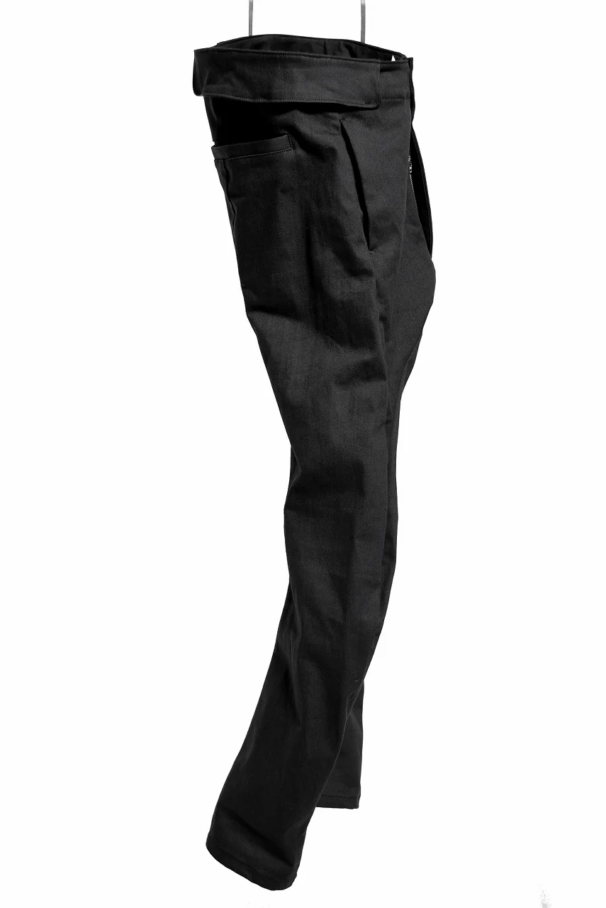 N/07 Spandex-denim stretch dropslim sarrouel pant (BLACK) - Image 4