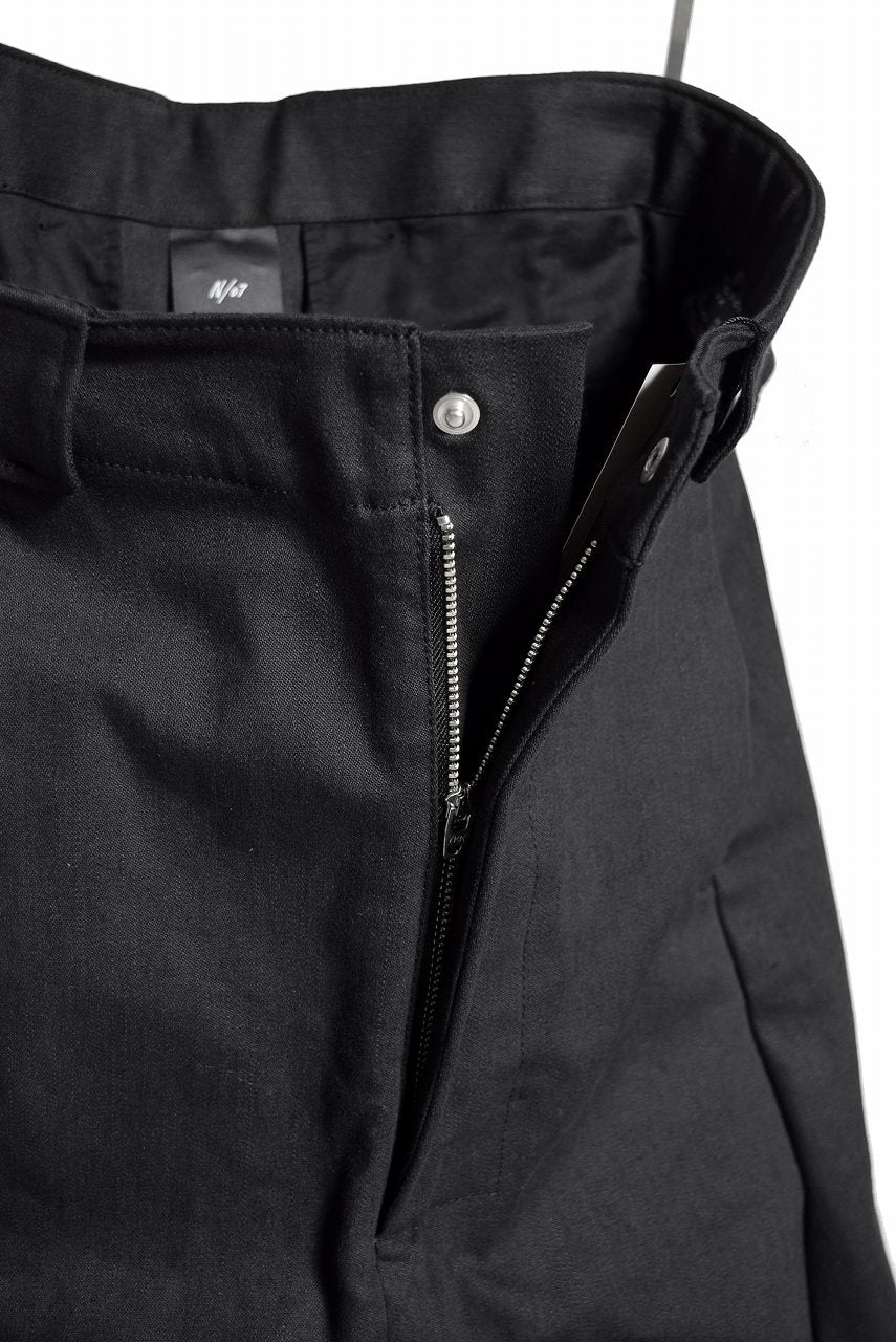 N/07 Spandex-denim stretch dropslim sarrouel pant (BLACK) - Image 8