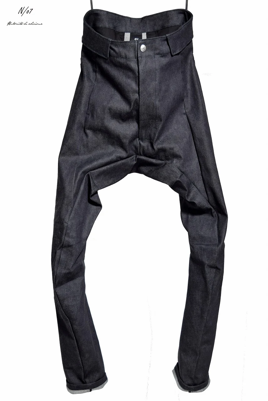 N/07 Spandex-denim stretch dropslim sarrouel pant (INDIGO)