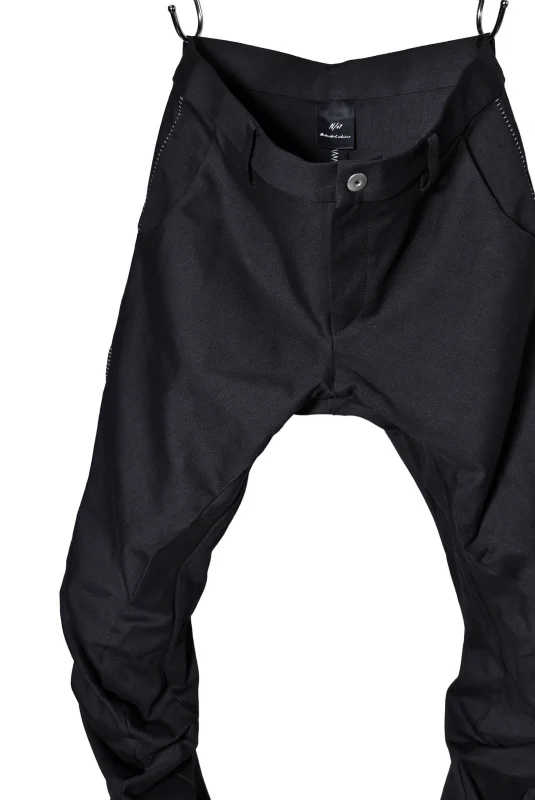 N/07 SPYRALPANT SLIM 13oz / SPANDEX-DENIM * OVERLOCKED (BLACK) - Image 4
