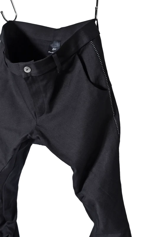 N/07 SPYRALPANT SLIM 13oz / SPANDEX-DENIM * OVERLOCKED (BLACK) - Image 5