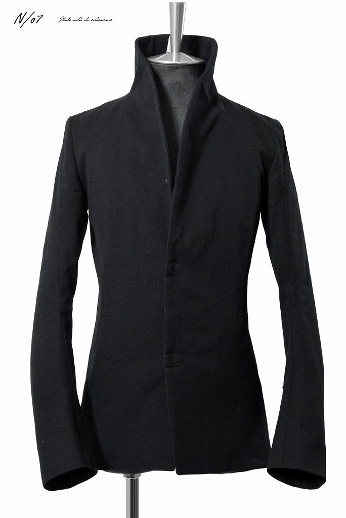 N/07 "tres dimensiva" [cotton/wool doddy tweed | collar aristocracy jacket] (BLACK) - Image 2