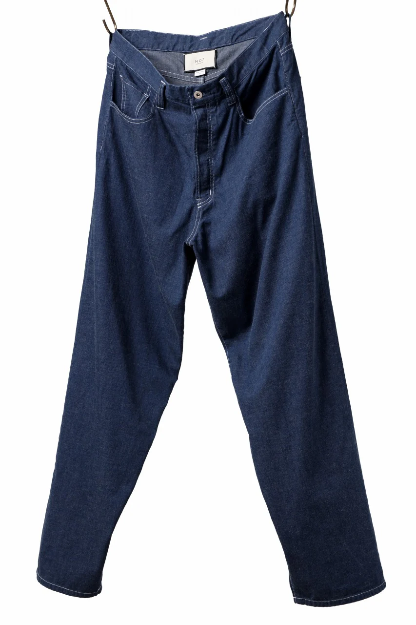 N/07 WIDE-TAPARED JEANS / 7.3oz CHAMBRAY DENIM (INDIGO ONE WASHED) - Image 10
