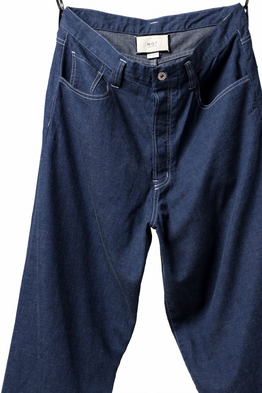 N/07 WIDE-TAPARED JEANS / 7.3oz CHAMBRAY DENIM (INDIGO ONE WASHED) - Image 12