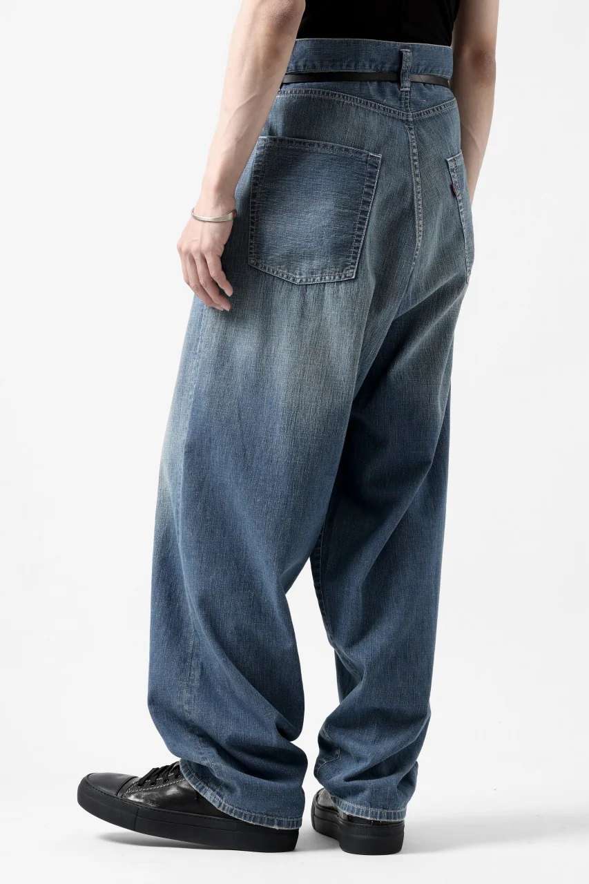 N/07 WIDE-TAPARED JEANS / 7.3oz CHAMBRAY DENIM (INDIGO USED) - Image 34
