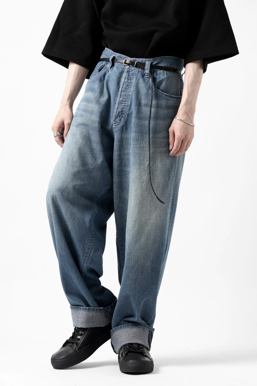 N/07 WIDE-TAPARED JEANS / 7.3oz CHAMBRAY DENIM (INDIGO USED) - Image 38