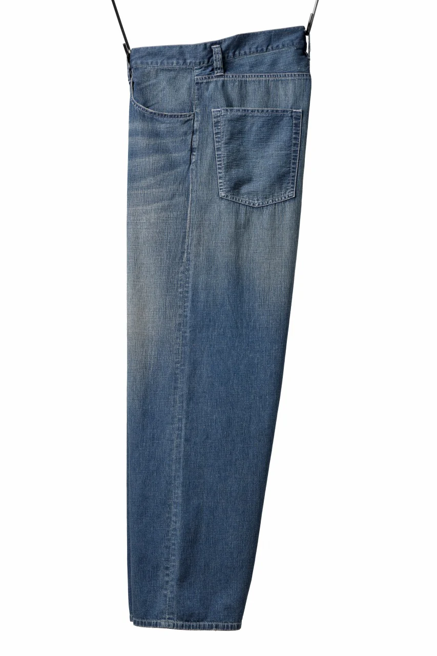 N/07 WIDE-TAPARED JEANS / 7.3oz CHAMBRAY DENIM (INDIGO USED) - Image 4