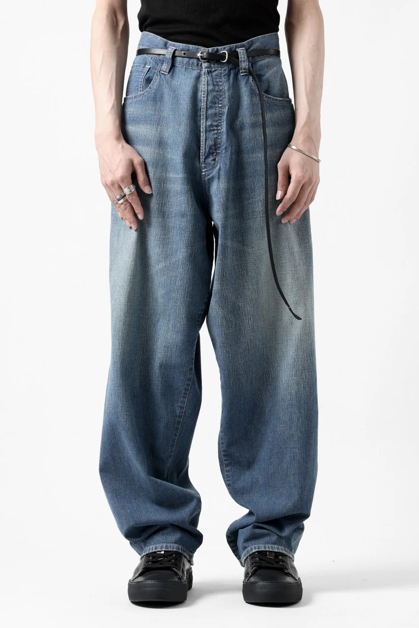N/07 WIDE-TAPARED JEANS / 7.3oz CHAMBRAY DENIM (INDIGO USED) - Image 5