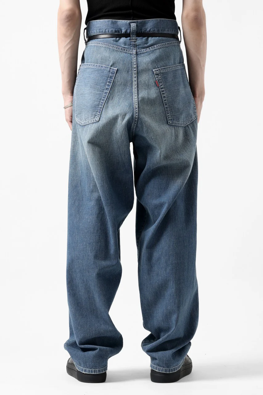 N/07 WIDE-TAPARED JEANS / 7.3oz CHAMBRAY DENIM (INDIGO USED) - Image 8