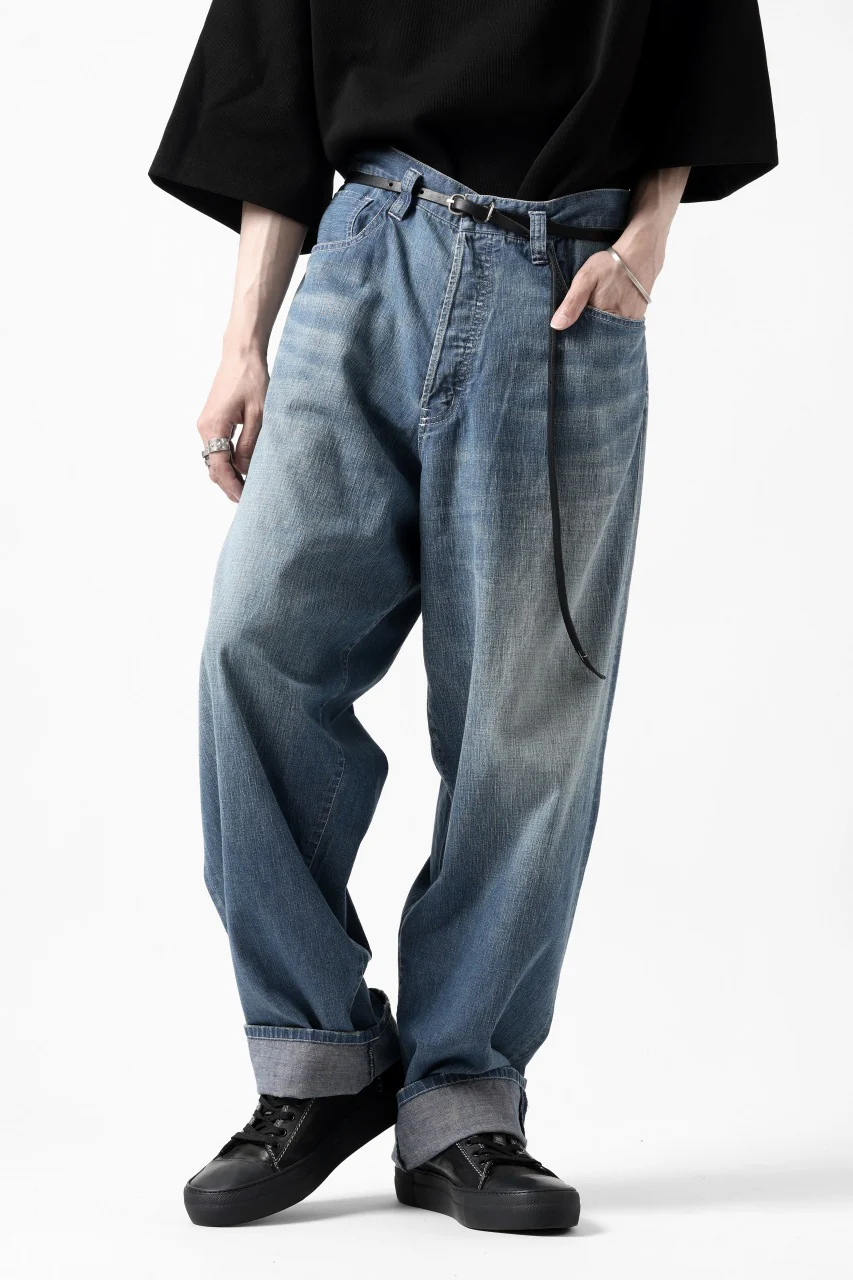 N/07 WIDE-TAPARED JEANS / 7.3oz CHAMBRAY DENIM (INDIGO USED) - Image 9