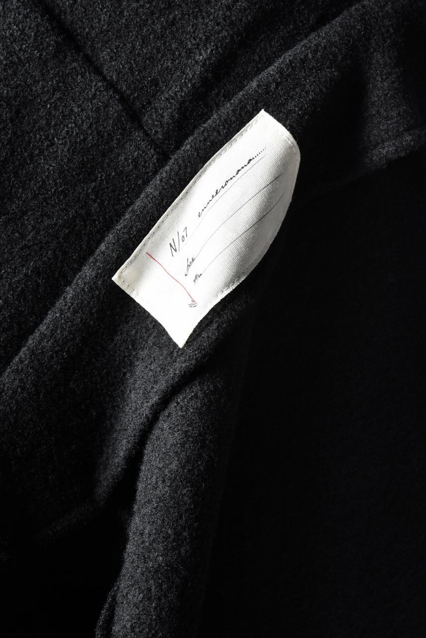 N/07 Wrap Hooded Jacket / Woolring Fleece (BLACK) - Image 27