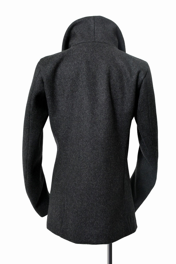 N/07 wrapcoat "asesino" [premium woolyarn cashmere | anatomy patterned] (GREY) - Image 6