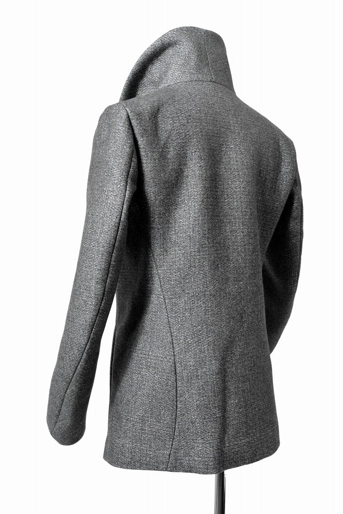 N/07 wrapcoat "asesino" [three layer structure needlepunch | anatomy patterned] (ASPHALT GREY) - Image 4