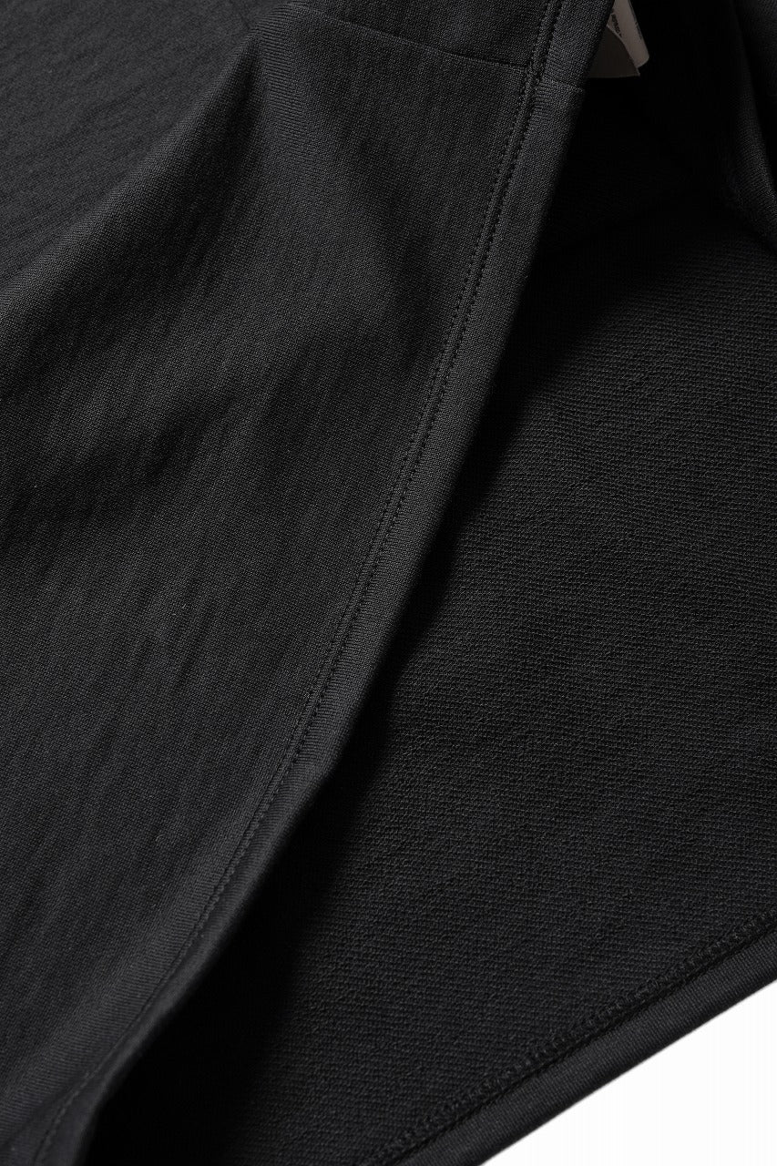 N/07 x black crow MINIMAL TANK TOP / MICRO FLEESE COTTON JERSEY (BLACK) - Image 12