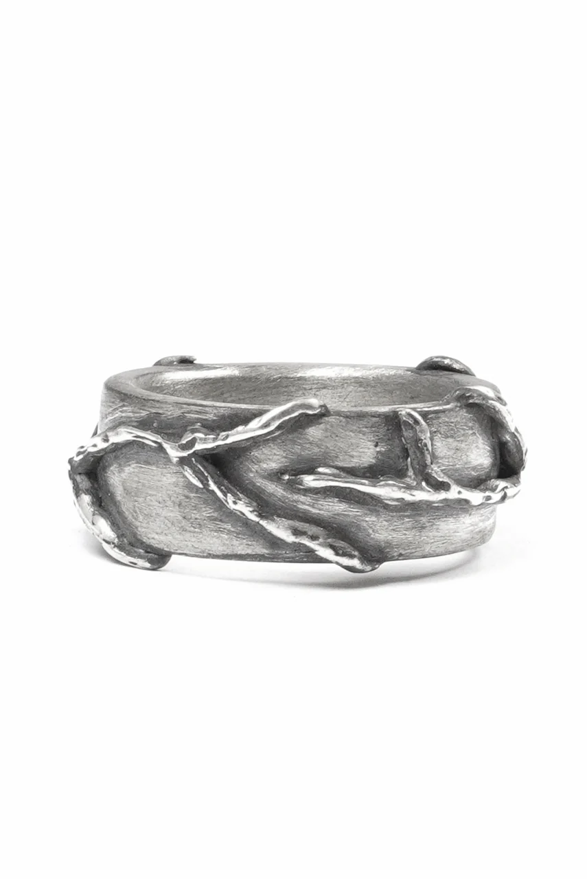 Node by KUDO SHUJI R-110 EIKO FLAT - STERLING SILVER RING - Image 2