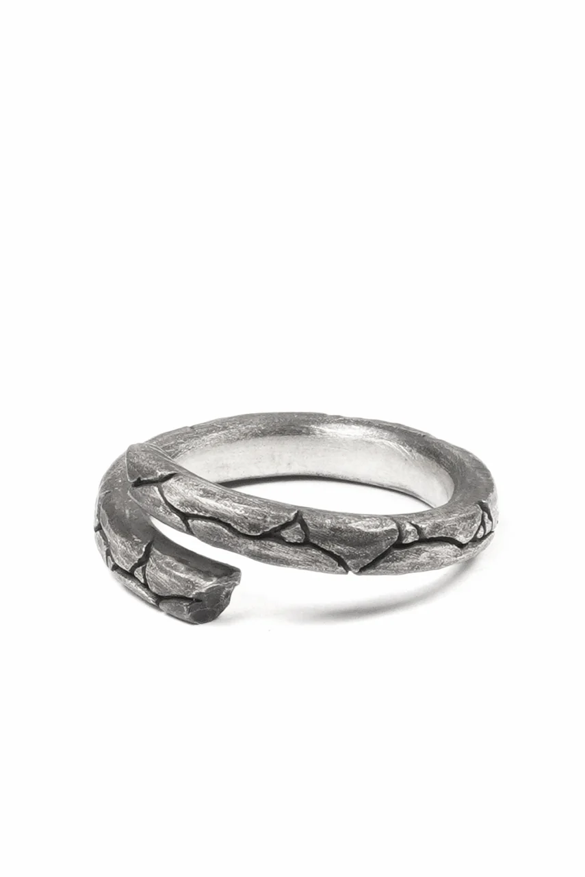 Node by KUDO SHUJI R-115 WEATHERIN NARROW - STERLING SILVER RING - Image 3