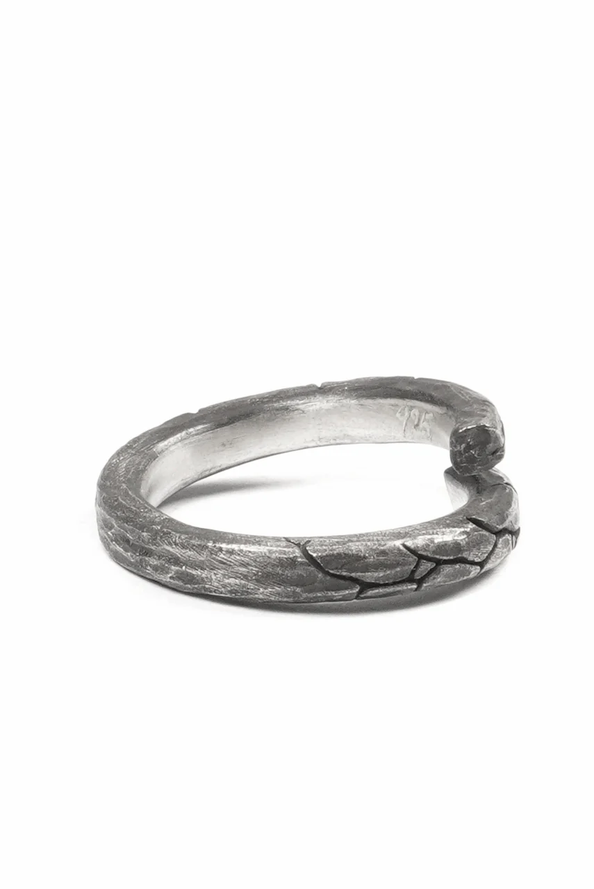 Node by KUDO SHUJI R-115 WEATHERIN NARROW - STERLING SILVER RING - Image 5