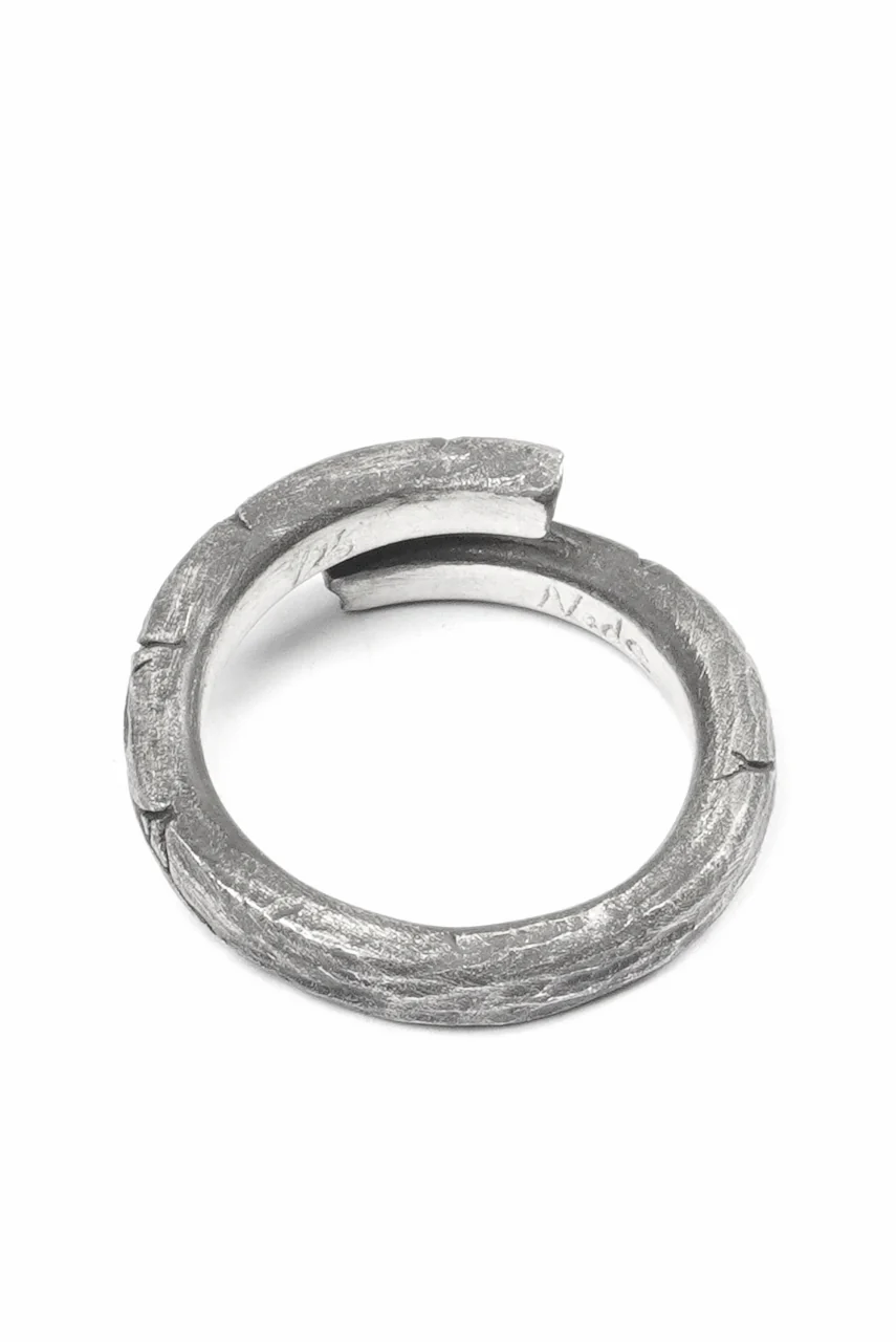 Node by KUDO SHUJI R-115 WEATHERIN NARROW - STERLING SILVER RING - Image 7