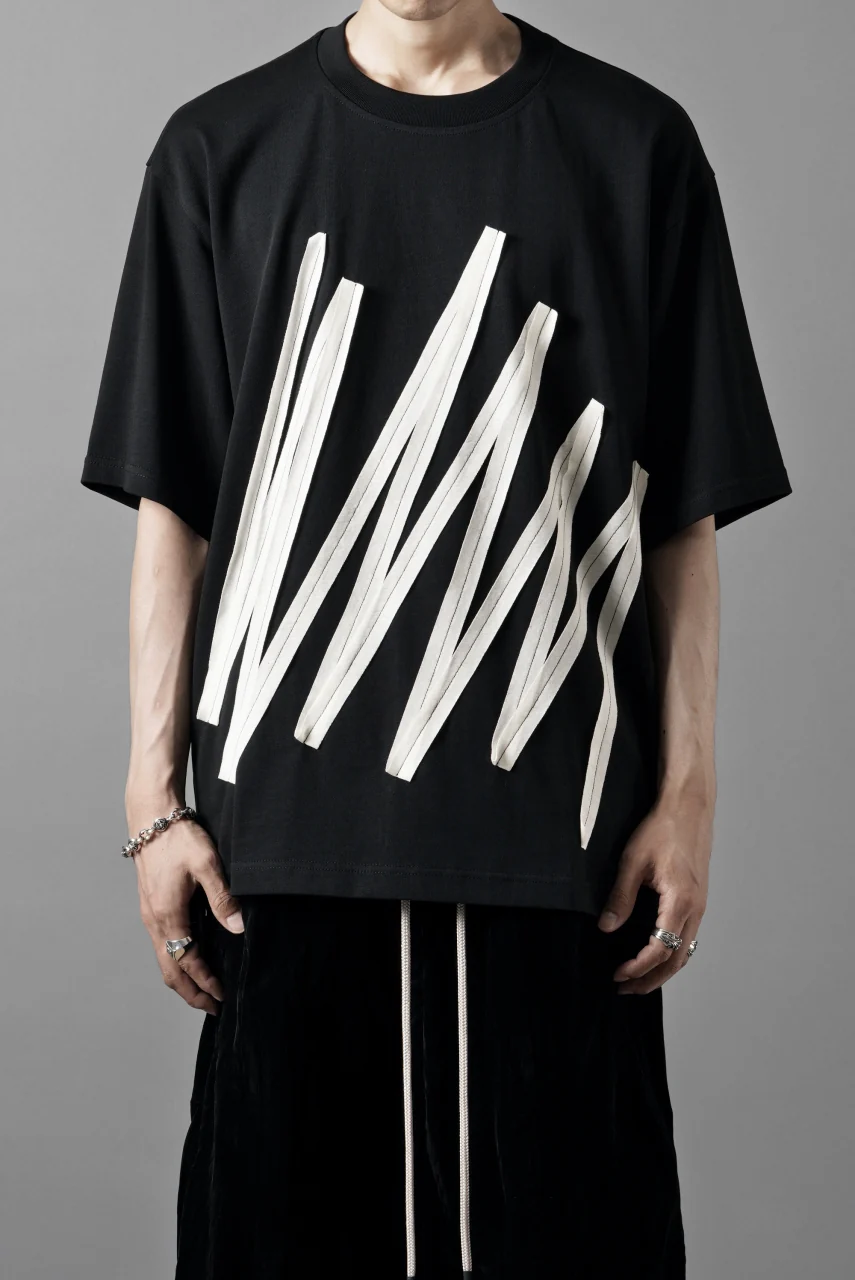 OBLADI BARCODE ZIGZAG T SHIRT (BLACK)