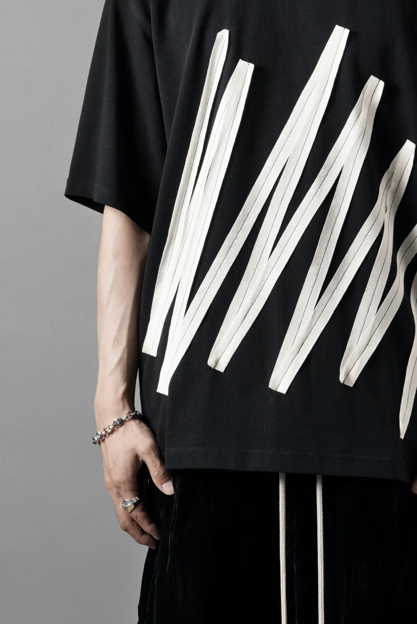 OBLADI BARCODE ZIGZAG T SHIRT (BLACK) - Image 10