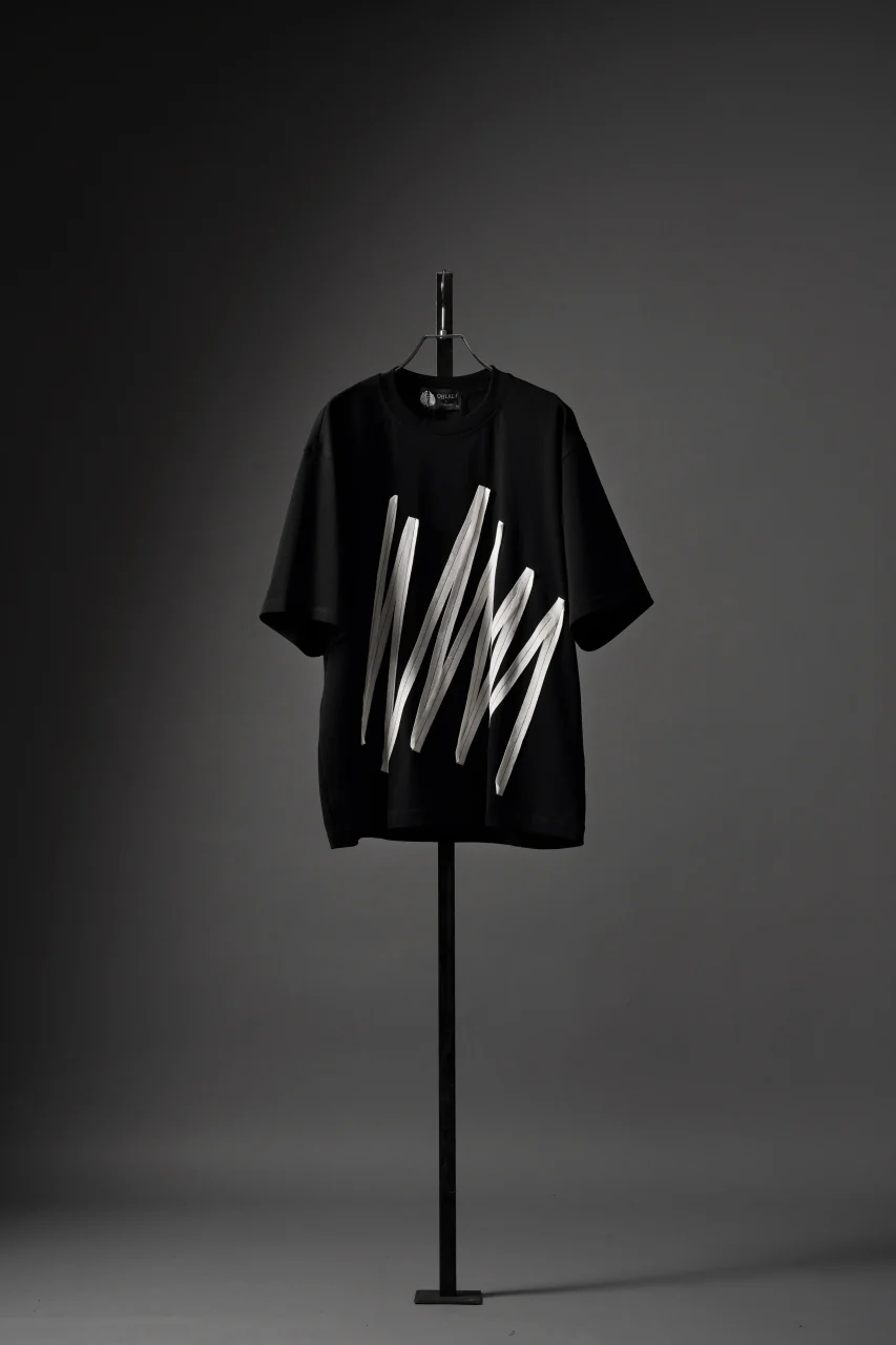 OBLADI BARCODE ZIGZAG T SHIRT (BLACK) - Image 11