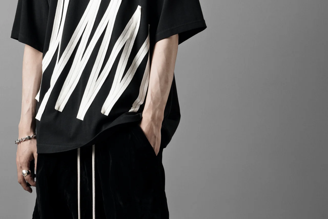 OBLADI BARCODE ZIGZAG T SHIRT (BLACK) - Image 12