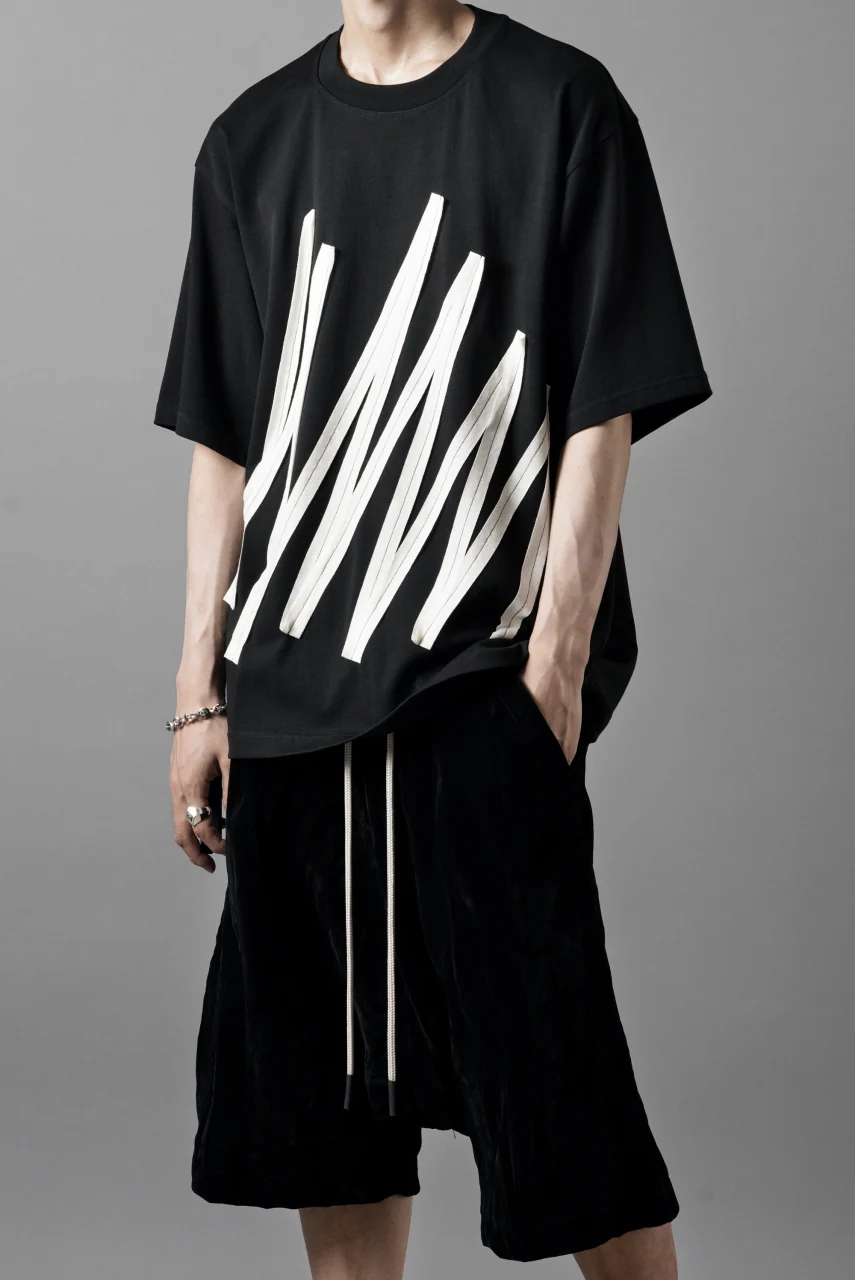 OBLADI BARCODE ZIGZAG T SHIRT (BLACK) - Image 2