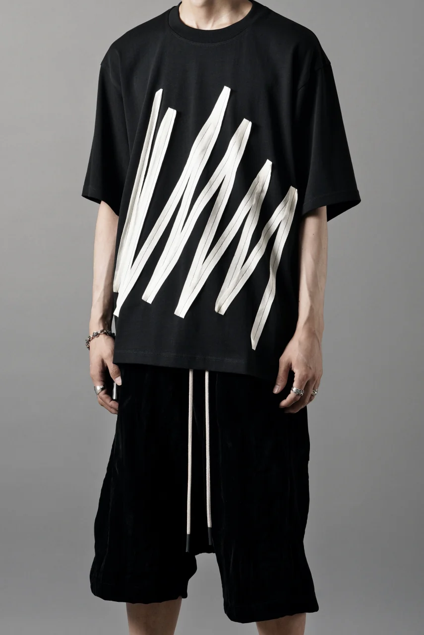 OBLADI BARCODE ZIGZAG T SHIRT (BLACK) - Image 4