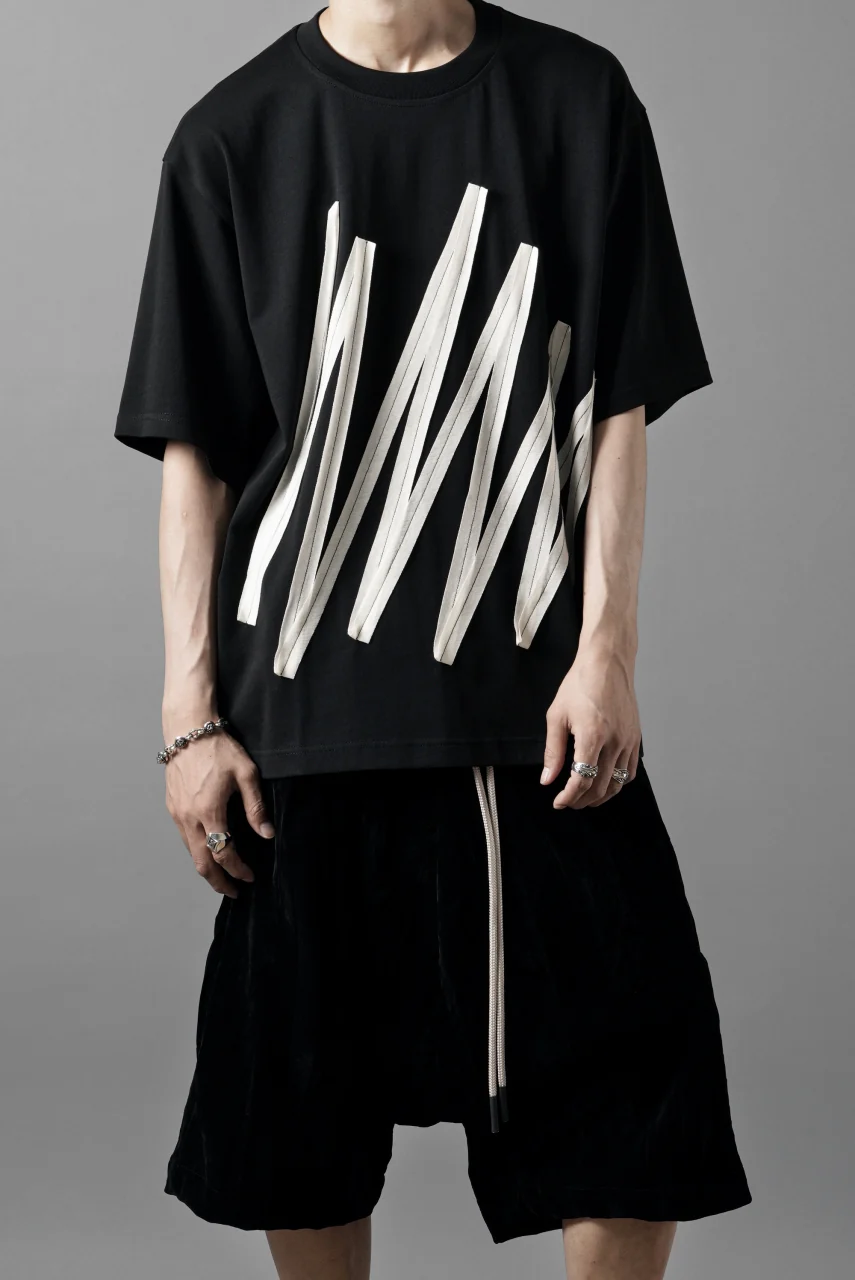 OBLADI BARCODE ZIGZAG T SHIRT (BLACK) - Image 6