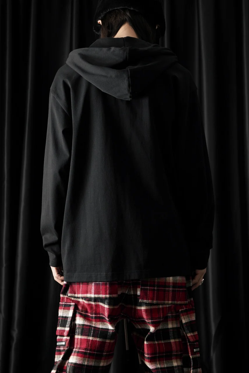 OBLADI DOUBLE ZIPPERS WITH HOOD CARDIGAN (BLACK) - Image 10