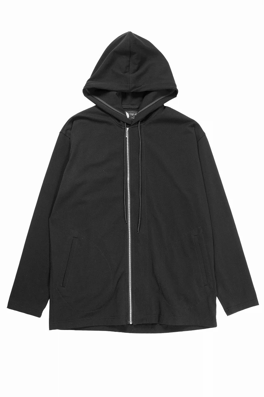OBLADI DOUBLE ZIPPERS WITH HOOD CARDIGAN (BLACK) - Image 4
