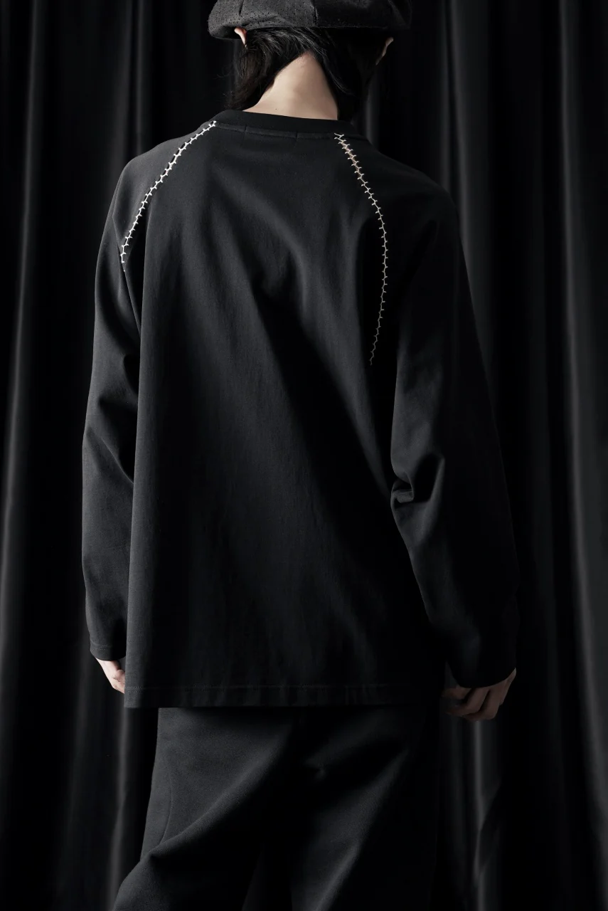 OBLADI LONG SLEEVE JINBEI T- SHIRT IN BLACK (BLACK) - Image 10